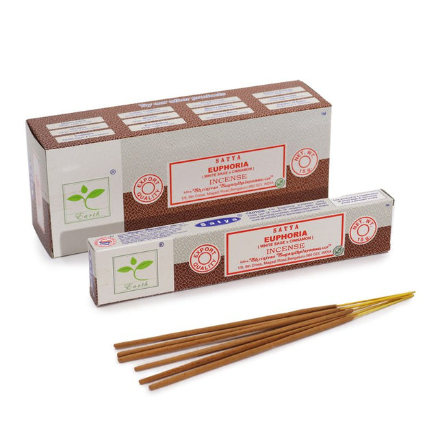 Satya Incense 15gm - Euphoria (White Sage & Cinnamon)