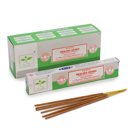 Satya Incense 15gm - Healing Herbs (White Sage & Patchouli)