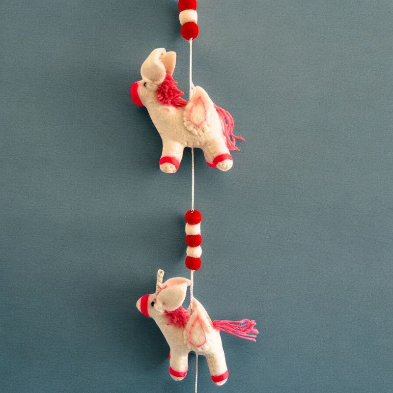 Felt Wall Hanging  - Unicorns