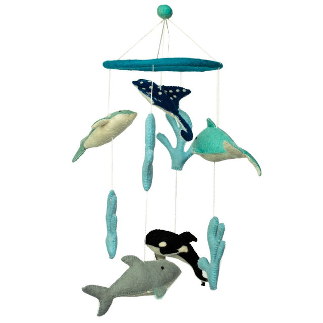 Handmade Felt Mobile - Dolphines & Sealife