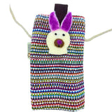 Phone Holder Bag Stripes Pink  - bunny decor