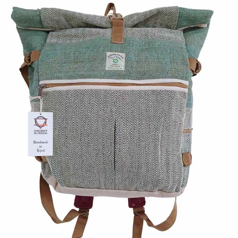 Hemp Trekking Rolling Backpack - Sage