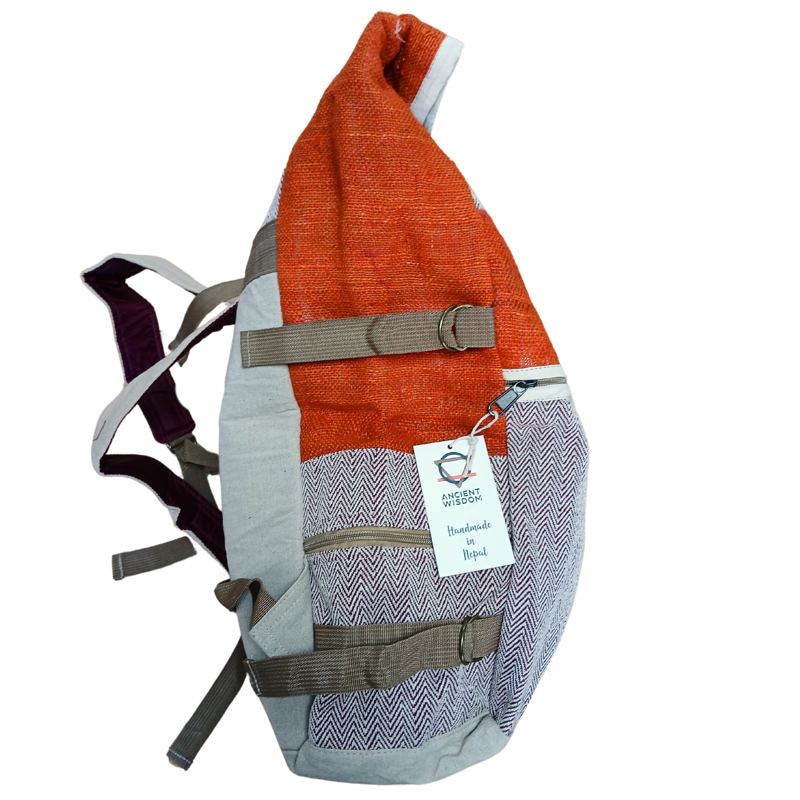 Hemp Trekking Rolling Backpack - Sunset Orange