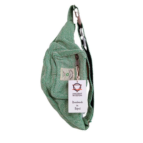 Cotton Hemp Style Belt (or Fanny) Bag - Sage