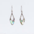 Shell & Silver Earrings - Spear Drops - Abalone