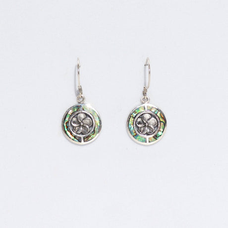 Shell & Silver Earrings - Frangipani - Abalone