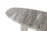 Giner and Colomer - Console With Corrugated Aluminum Base & Beige Marble Top (Wall Anchors Recommended)