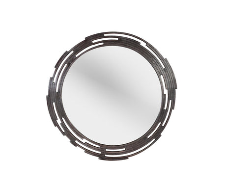 Giner and Colomer - Round Metal Mirror With Antique Bronze Openwork Frame