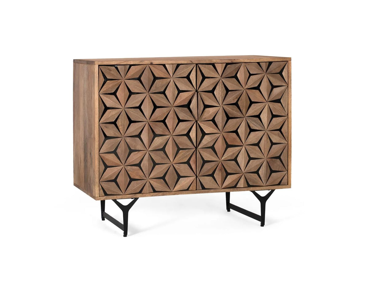 Giner and Colomer - Mango Wood & Metal 2-Door Sideboard