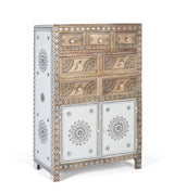 Giner and Colomer - Tall Mango & MDF Sideboard (7 Drawers, 2 Doors, Hand-Painted)