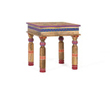 Giner and Colomer - Mango Wood Coffee Table With Turned Legs & Hand-Painted Highlights