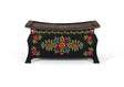 Giner and Colomer - Black Mango Wood Trunk With Multicolored Hand-Painted Details