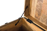 Giner and Colomer - Black Mango Wood Trunk With Multicolored Hand-Painted Details