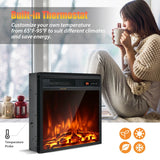 18"/45cm Electric Fireplace 1500W with Remote Control and Adjustable Flame