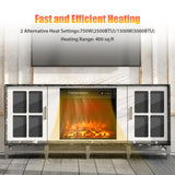 18"/45cm Electric Fireplace 1500W with Remote Control and Adjustable Flame
