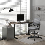 Vinsetto Drafting Chair, Fabric Office Chair, Ergonomic Painting Chair with Height Armrest Adjustable and Foot Ring, 360 Swivel Stool Chair for Standing Desk, Grey