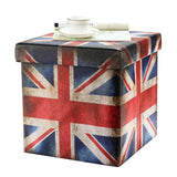 Folding Storage Ottoman Waterproof Padded Stool