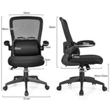 Lightweight Mesh Office Chair with Lumbar Support-Black