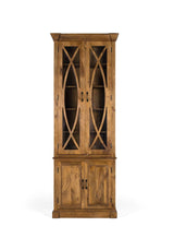 Giner and Colomer - Provencal-Style Mango Wood Display Cabinet (2 Glass Doors, 2 Wooden Doors)
