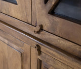 Giner and Colomer - Provencal-Style Mango Wood Display Cabinet (2 Glass Doors, 2 Wooden Doors)