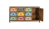 Giner and Colomer - Solid Wood Sideboard (9 Drawers & 1 Door) With Different Colors