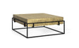 Giner and Colomer - Industrial Square Coffee Table With Die-Cut Gold Surface