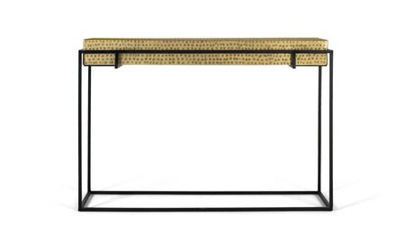 Giner and Colomer - Industrial Hall Console With Die-Cut Gold Top