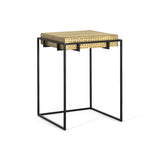Giner and Colomer - Industrial Side Table With Die-Cut Gold Top