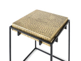 Giner and Colomer - Industrial Side Table With Die-Cut Gold Top