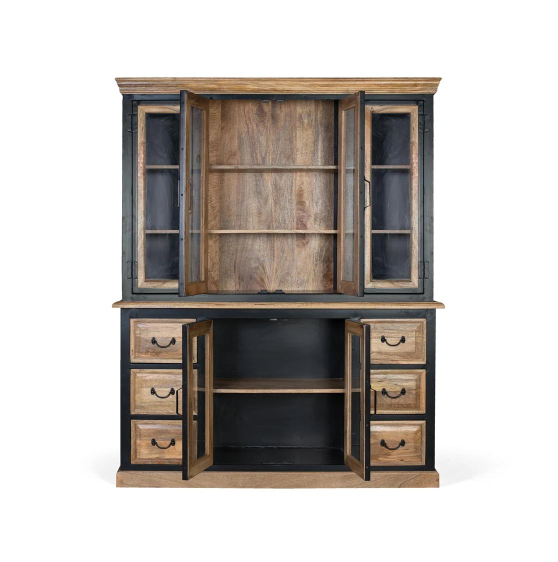 Giner and Colomer - Industrial Cupboard (2 Modules, 4 Glass Doors Above, 6 Drawers Below)