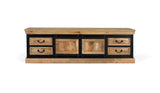 Giner and Colomer - Industrial Mango Wood TV Cabinet (2 Sliding Doors & 4 Drawers)