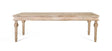 Giner and Colomer - White Patina Mango Wood Dining Table With Carved Geometric Top (240 cm)