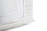 Giner and Colomer - Distressed White Mango Wood Wardrobe With Golden Details