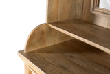 Giner and Colomer - Mango Wood Wine Rack With Central Mirror & Glass Holders