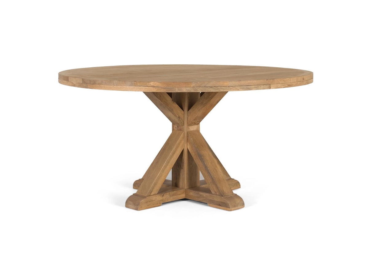 Giner and Colomer - Round Mango Wood Table For 10 With Double-Edge Top