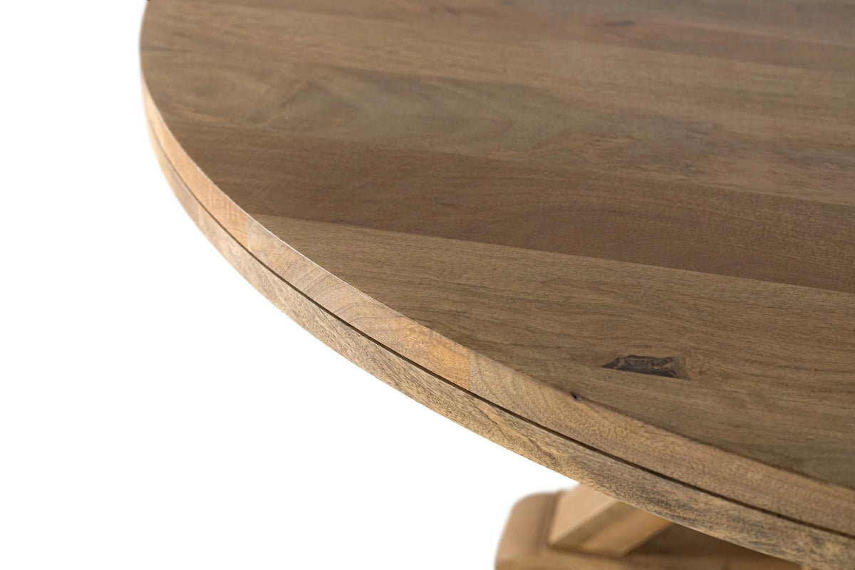 Giner and Colomer - Round Mango Wood Table For 10 With Double-Edge Top