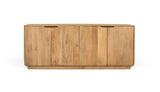 Giner and Colomer - Mango Wood Sideboard (4 Doors, Rounded Corners, Natural Finish)