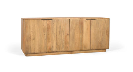 Giner and Colomer - Mango Wood Sideboard (4 Doors, Rounded Corners, Natural Finish)