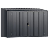 6.3 x 2.8 FT Metal Outdoor Storage Shed Rustproof Steel Tool Shed with Lockable Door-Gray