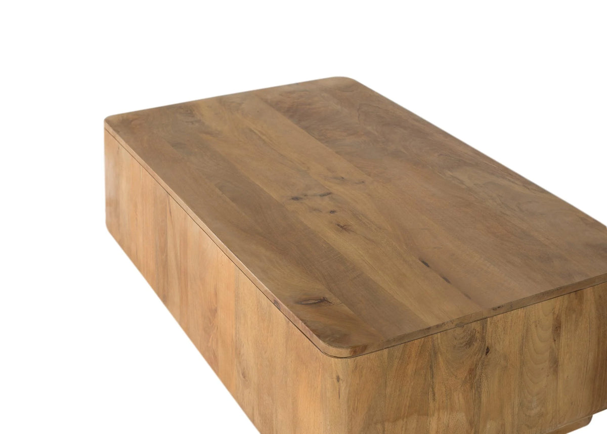 Giner and Colomer - Mango Wood Coffee Table (120 x 70) With Rounded Corners