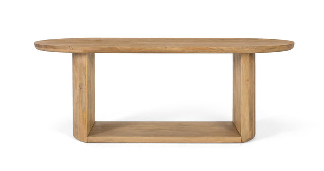 Giner and Colomer - Oval Mango Wood Dining Table (210 cm) With Molded Edge & Open Base