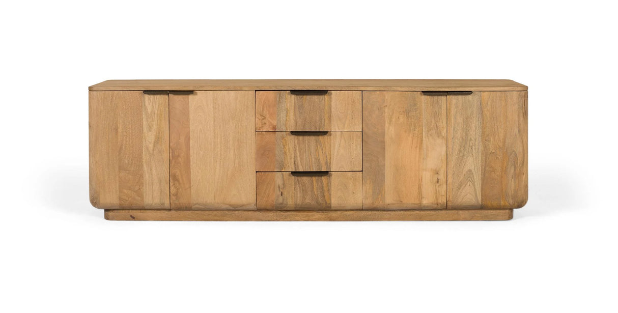 Giner and Colomer - Mango Wood Sideboard (4 Doors, 3 Drawers) With Rounded Corners