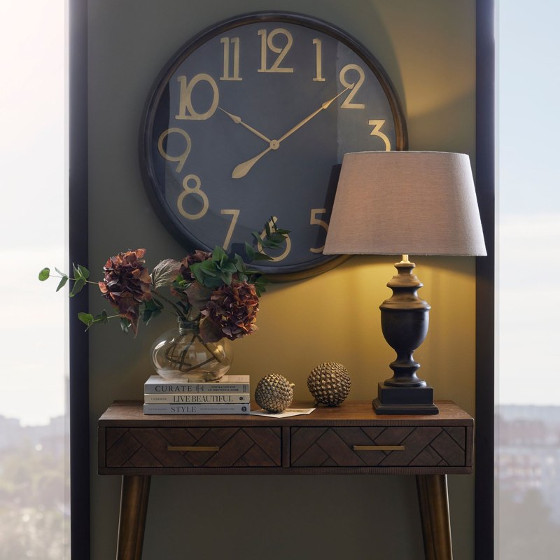 Soho Brass And Black Large Clock