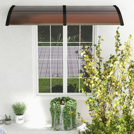 Outdoor Front Door Patio Overhang Awning for Sunlight Rain Snow Wind Protection-80 x 40 Inch