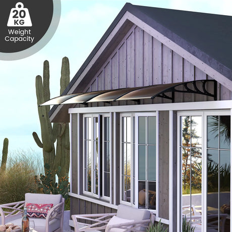 Outdoor Front Door Patio Overhang Awning for Sunlight Rain Snow Wind Protection-80 x 40 Inch