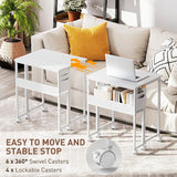 HOMCOM 63 cm Drop Leaf Writing Work Desk - White