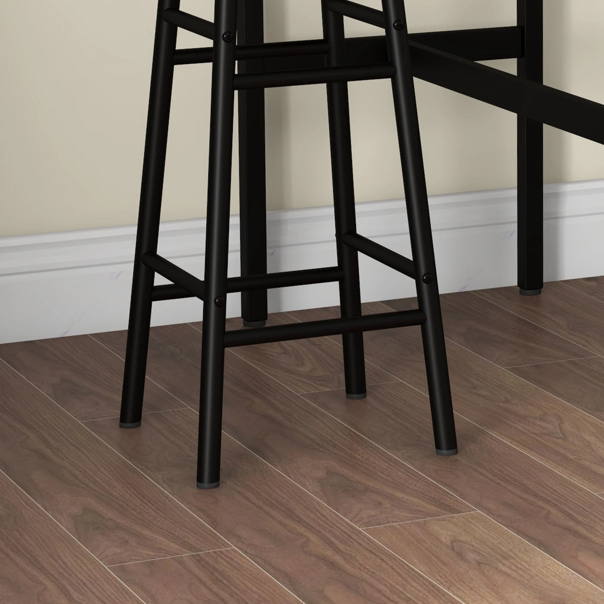 HOMCOM 3 Piece Bar Table Set with 2 Stools, Industrial Bar Table and Stool Set, Dining Table and Chair Set, Rustic Brown