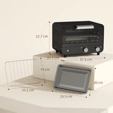 HOMCOM Small Toaster Oven, 12L Multifunction Mini Countertop Oven with Glass Door, Adjustable Temperature and Timer, Black