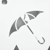 HOMCOM Six-Umbrella Steel Holder Stand - White