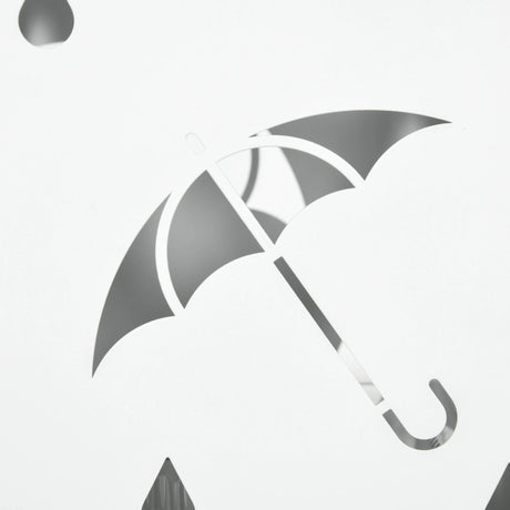 HOMCOM Six-Umbrella Steel Holder Stand - White